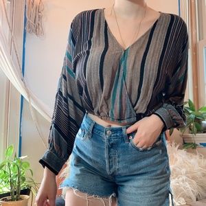 Cropped Long Sleeve Blouse A&E
